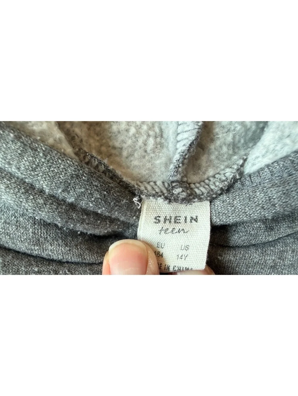 SHEIN Teen Gray Skeleton Skateboard Graphic Hoodie Size 14Y
